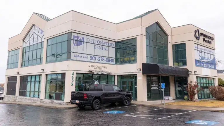 Cottonwood Dental office building exterior at 4698 Highland Drive, Salt Lake City.