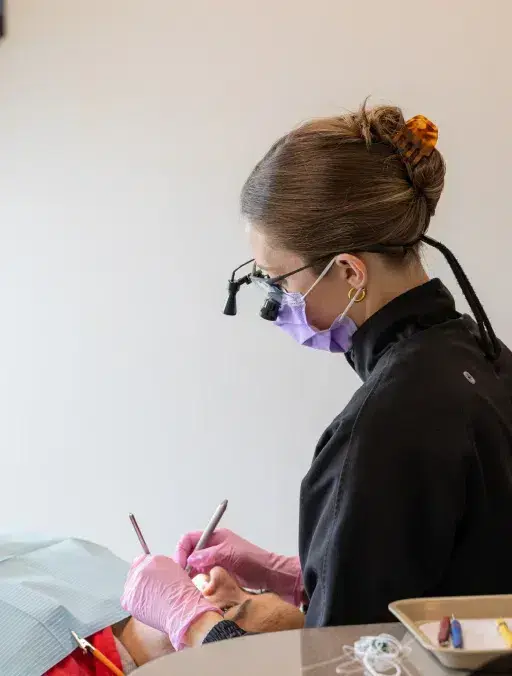 Healthy vs infected tooth showing need for root canal treatment